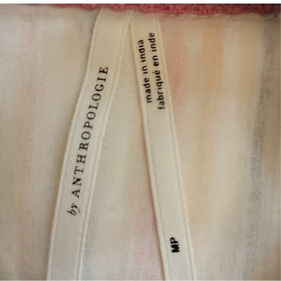 ANTHROPOLOGIE Short Sleeve Georgina Tiered Striped Shirt Dress Womens (M-Petite) - Picture 6 of 15